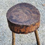Brutalist tripod billot stool