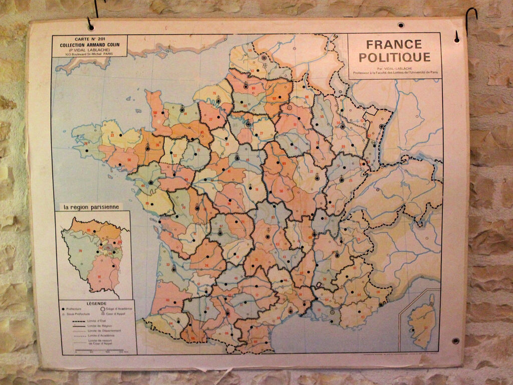 School of geography vintage map