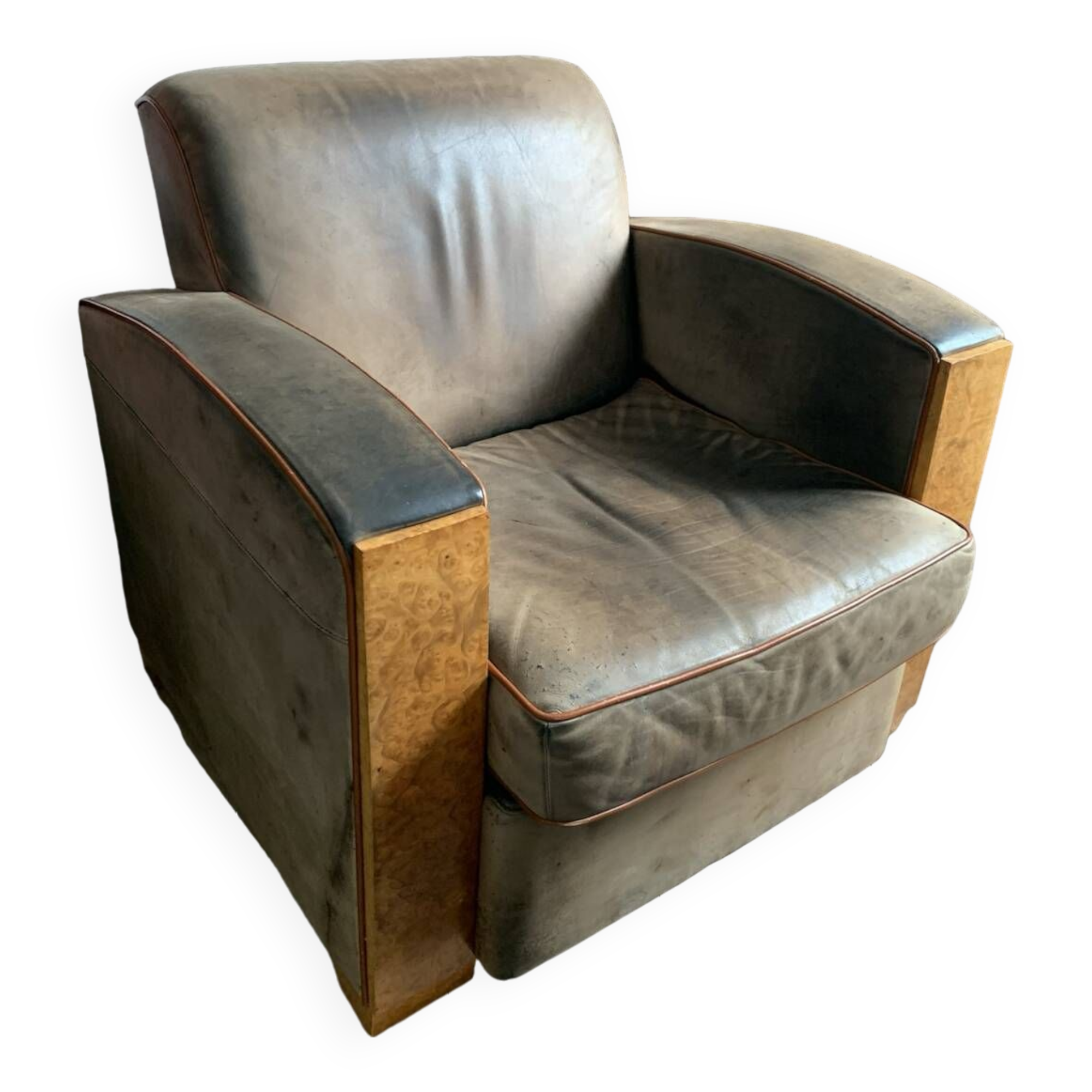 Massot leather club chair