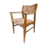 Chaise en teck avec accoudoirs 60s