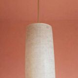 Vintage 1950 glass cylinder pendant light