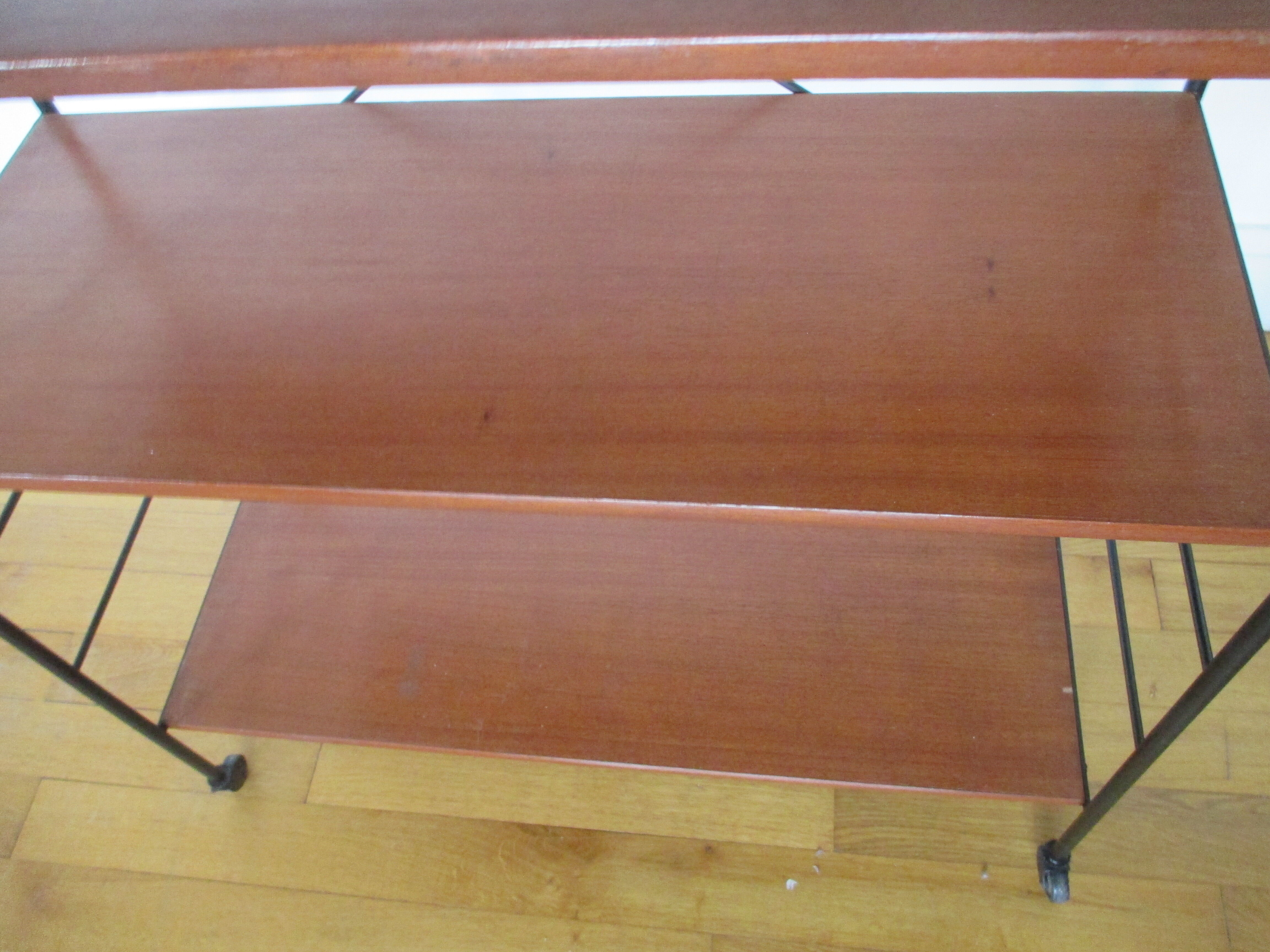 Vintage shelf on wheels 60s