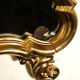 Louis XV style mirror, rockery, in golden resin, circa 1950 46x83cm