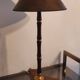 Lampe art déco moderniste 1950 bois et laiton signé France paris