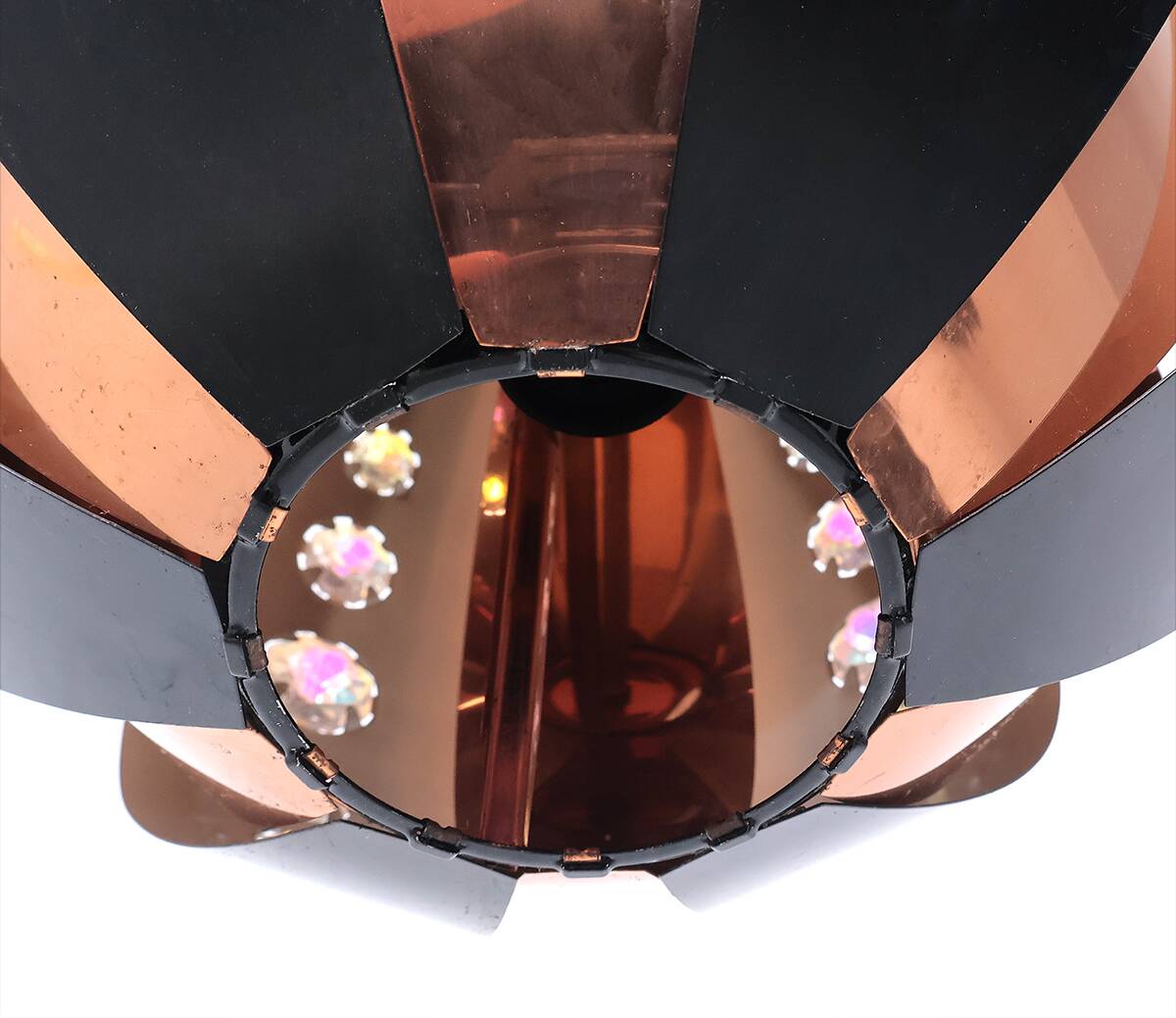 Lampe suspendue en cuivre Werner Schou pour Coronell, années 1960