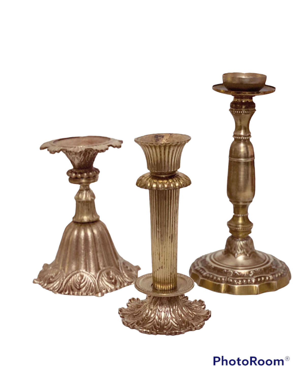 Lots of brass candle holders