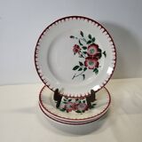 4 assiettes à dessert Sarreguemines épernay faïence vintage