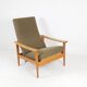 Fauteuil Danois Vintage Ajustable | fauteuil relax vert
