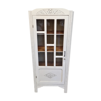 Armoire parisienne vitrée art déco rénovée