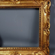 Old frame gilded carved wood gold leaf 41x36 cm, foliage 30x25 cm Montparnasse style SB