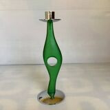 Green free-form candle holder