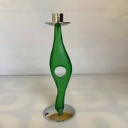 Green free-form candle holder