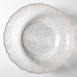 Salad Bowl Fleur, Vintage Decorative Clear Large Fruit Glass Bowl / Arcoroc