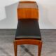 Bench phone 2 drawers in teck and black leather 1970