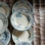 10 antique deep plates in ironstone