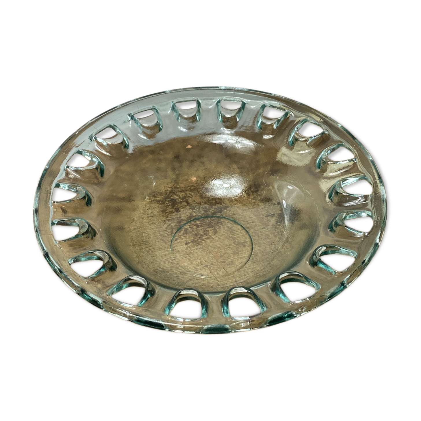 Blown glass salad bowl