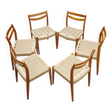 Set of 6 new Scandinavian Danish rope chairs