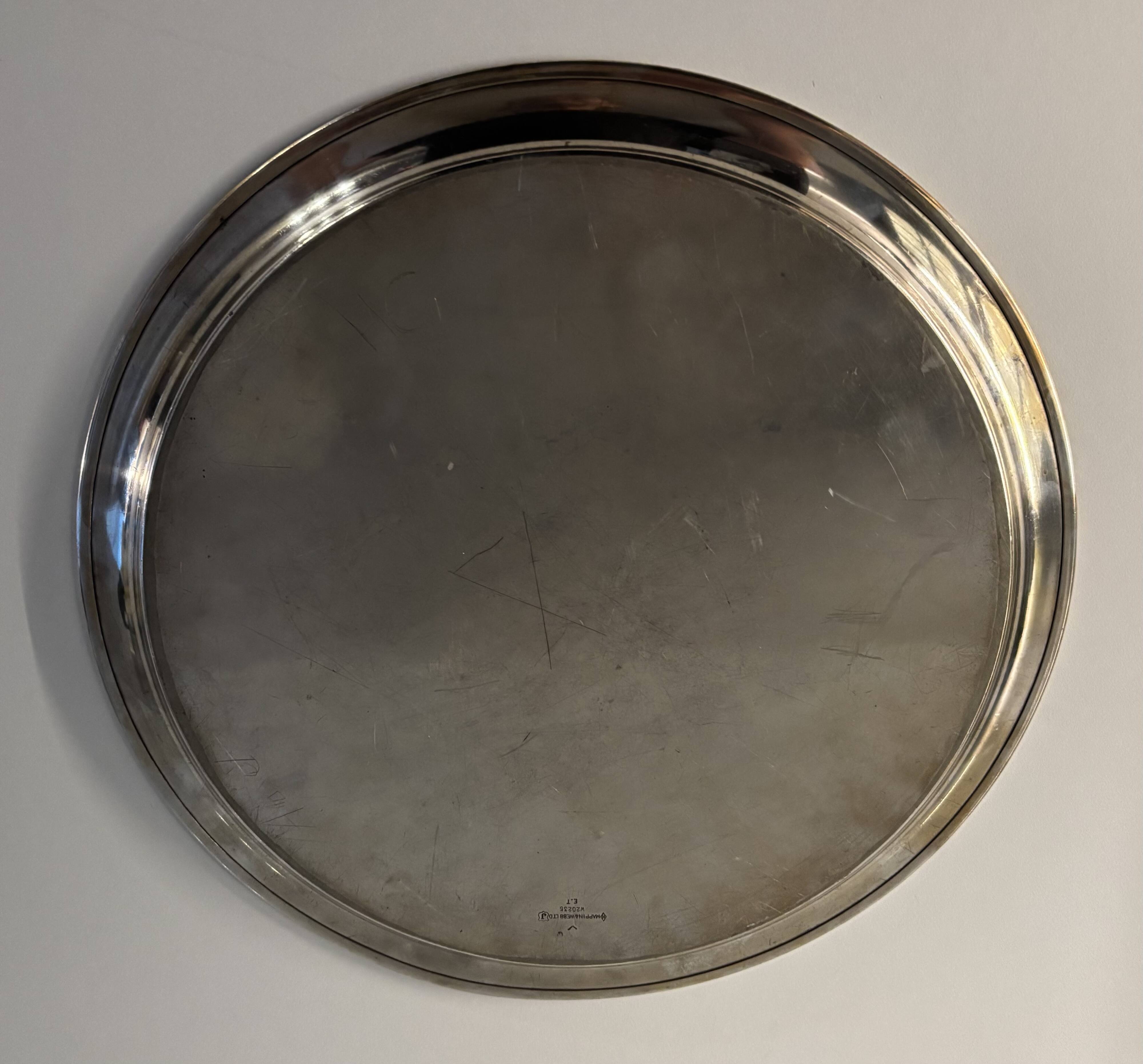 Vintage service platter Mappin & Webb Silver plated Diameter 35 cm