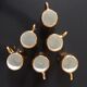 Lot de 6 mini mugs en porcelaine dorée