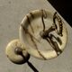 Marble and brass standing ashtray H74 D17