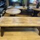 Tower antique oak farmhouse table - 250 by 90 cm
