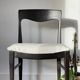 5 vintage chairs in dark wood and bouclé wool