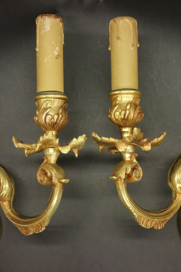 Paire d'appliques, style Louis XV Lucien Gau, Paris