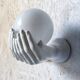 Wall lamp white ceramic hands