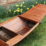 Ancient Picardy boat in solid wood