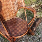 Paire de fauteuils en chataignier du limousin