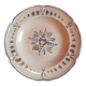 Large round plate in pornic earthenware "stuart" model