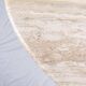 Pedestal dining table in travertine, Stone International, Italy, 1970s