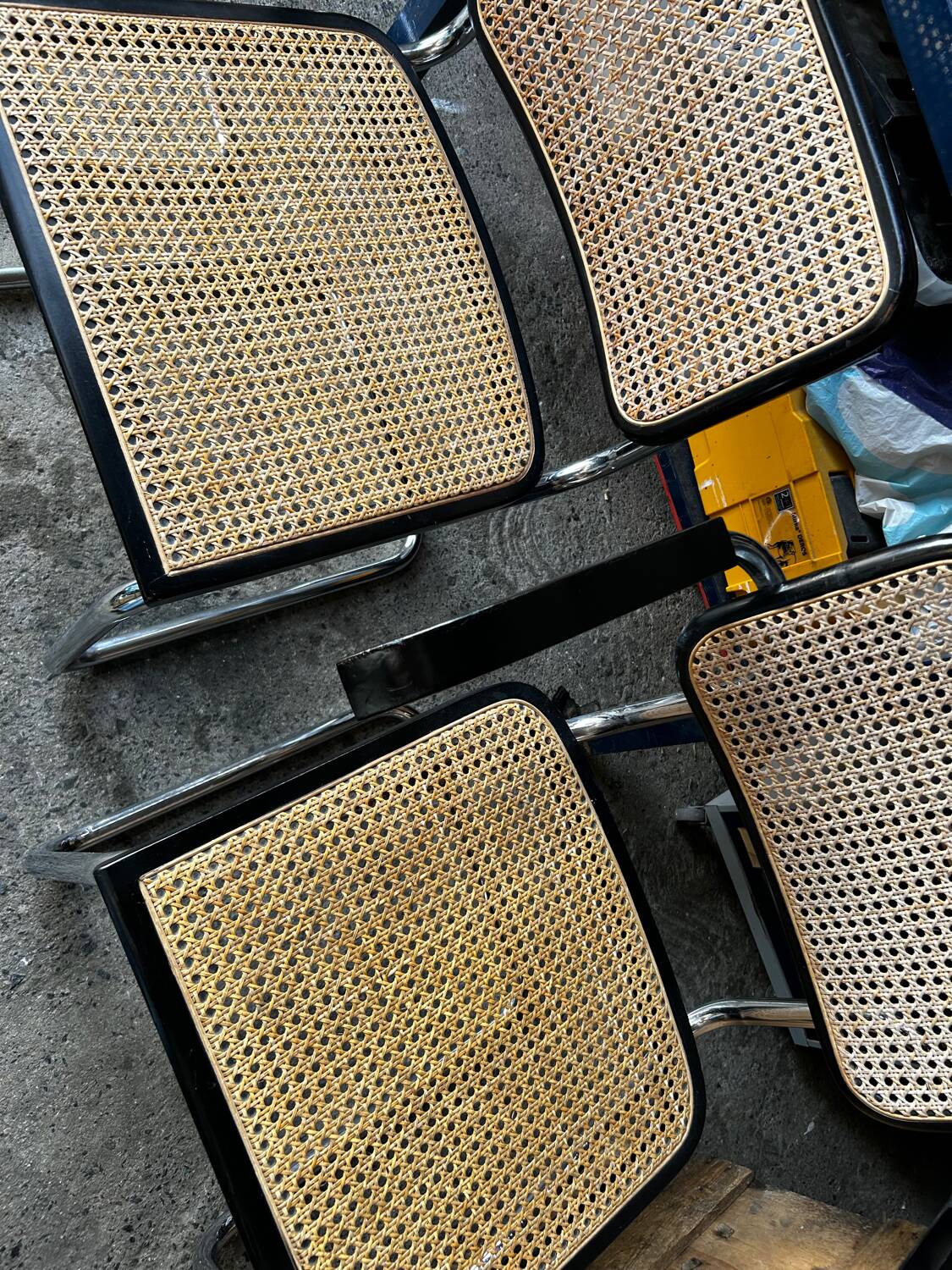 Set of 4 Cesca chairs by Marcel Breuer