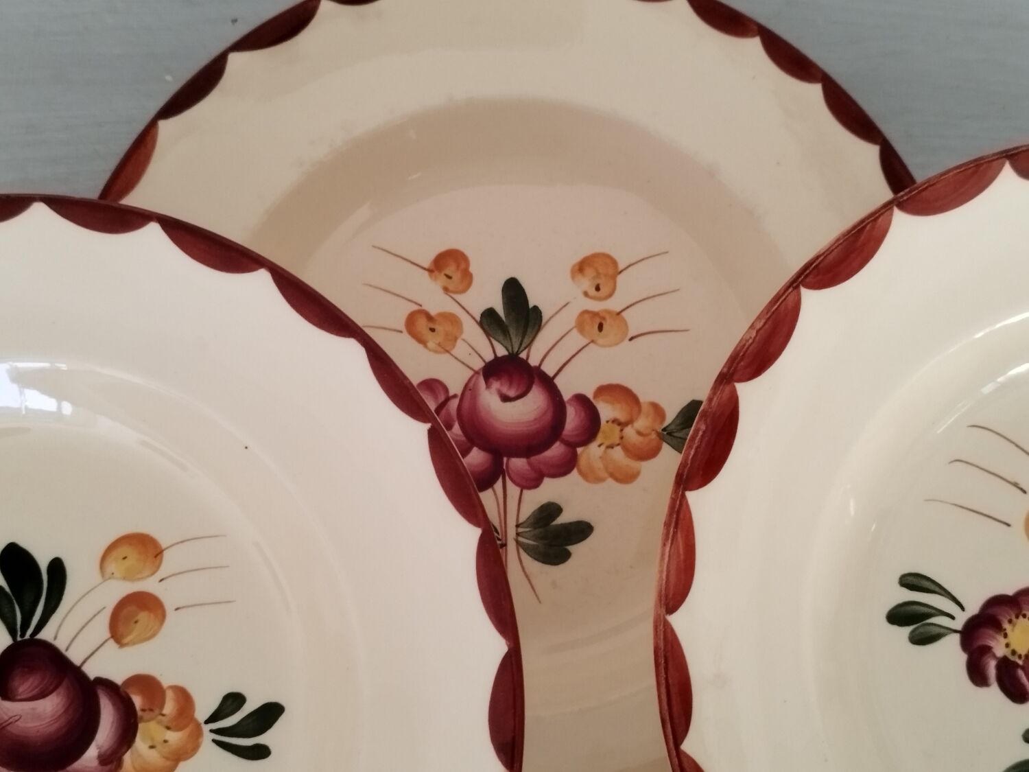 Longchamp Earthenware Dinner Plates Agen Model Vintage