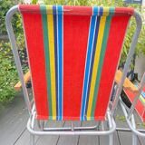 Pair of vintage folding camping chairs