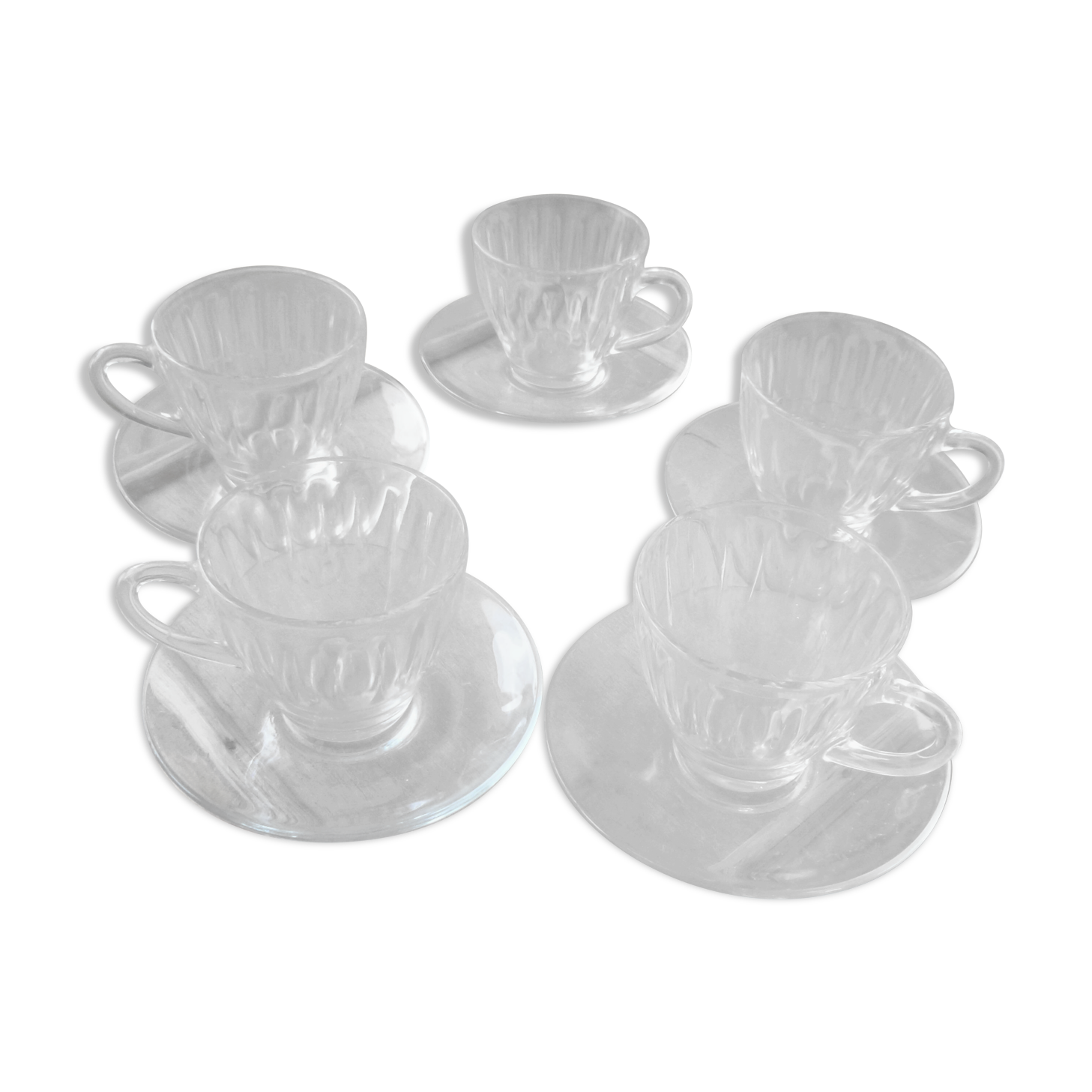 Duralex Vintage Cups and Saucers