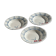 Set of 3 deep plates Digoin Sarreguemines blue with pink flowers D23