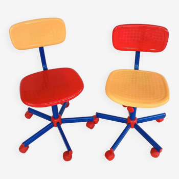 Paire de chaises de bureau enfant ikea puzzel