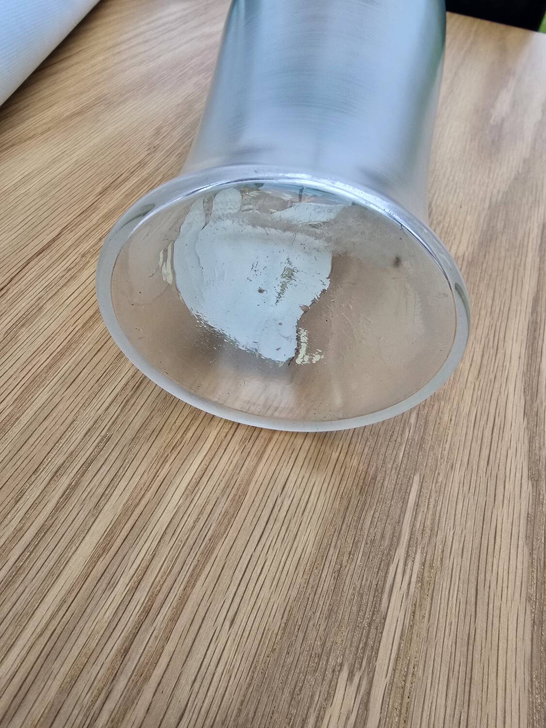 Glass vase with enamel flowers circa 1900