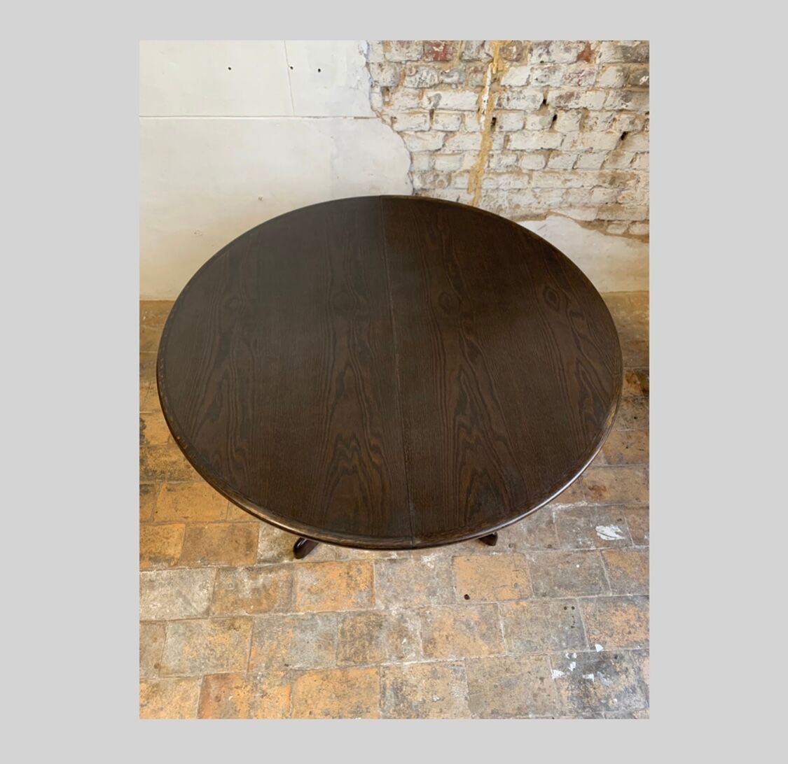 Dark wood extendable dining table, 1970s