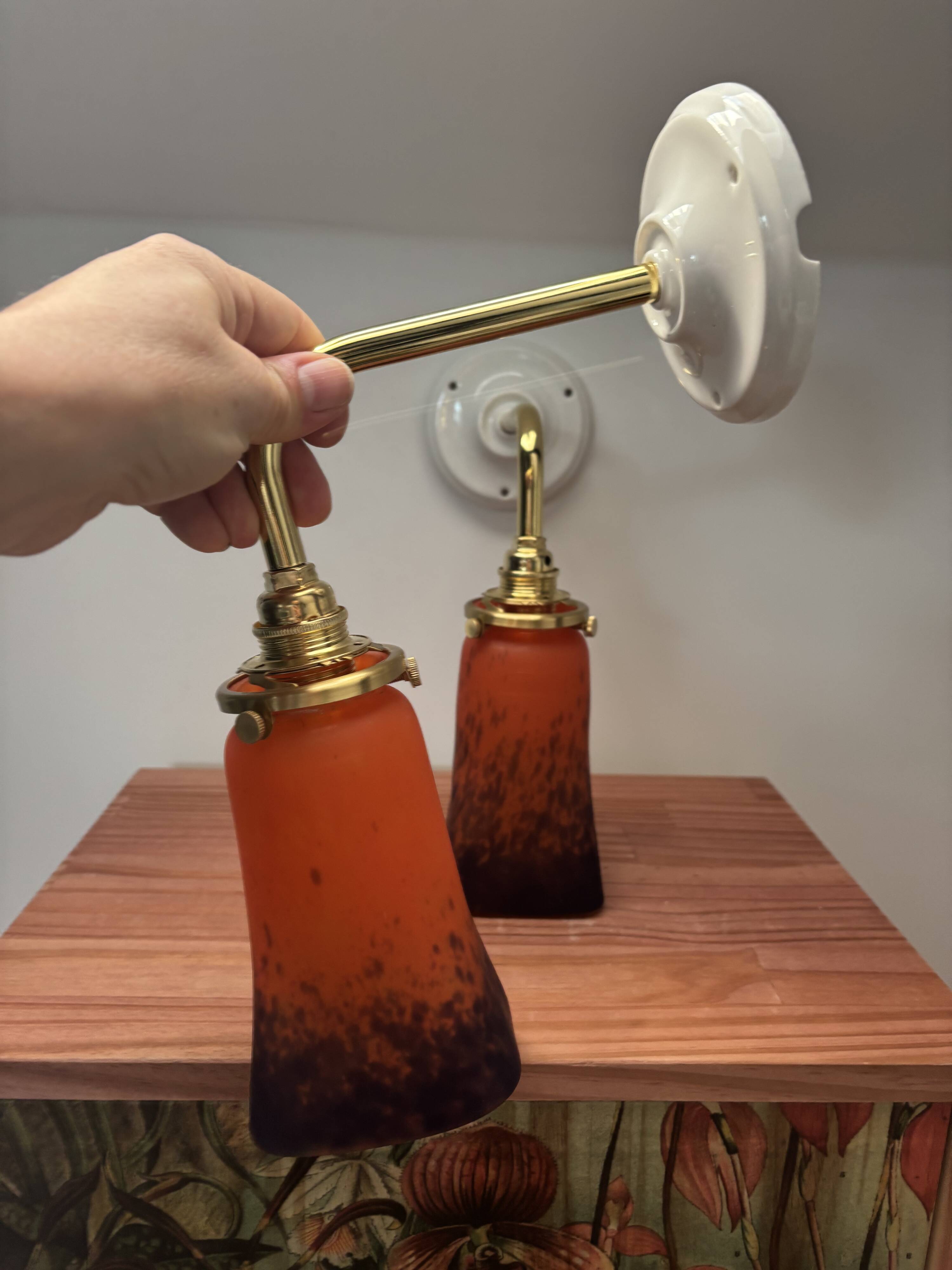 Pair of Art Deco wall sconces