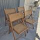 Serie de 4 chaises pliantes vintage italienne en cannage 1970s