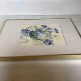 Watercolor flower bouquet frame