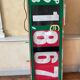 Industrial vintage gas station price panel