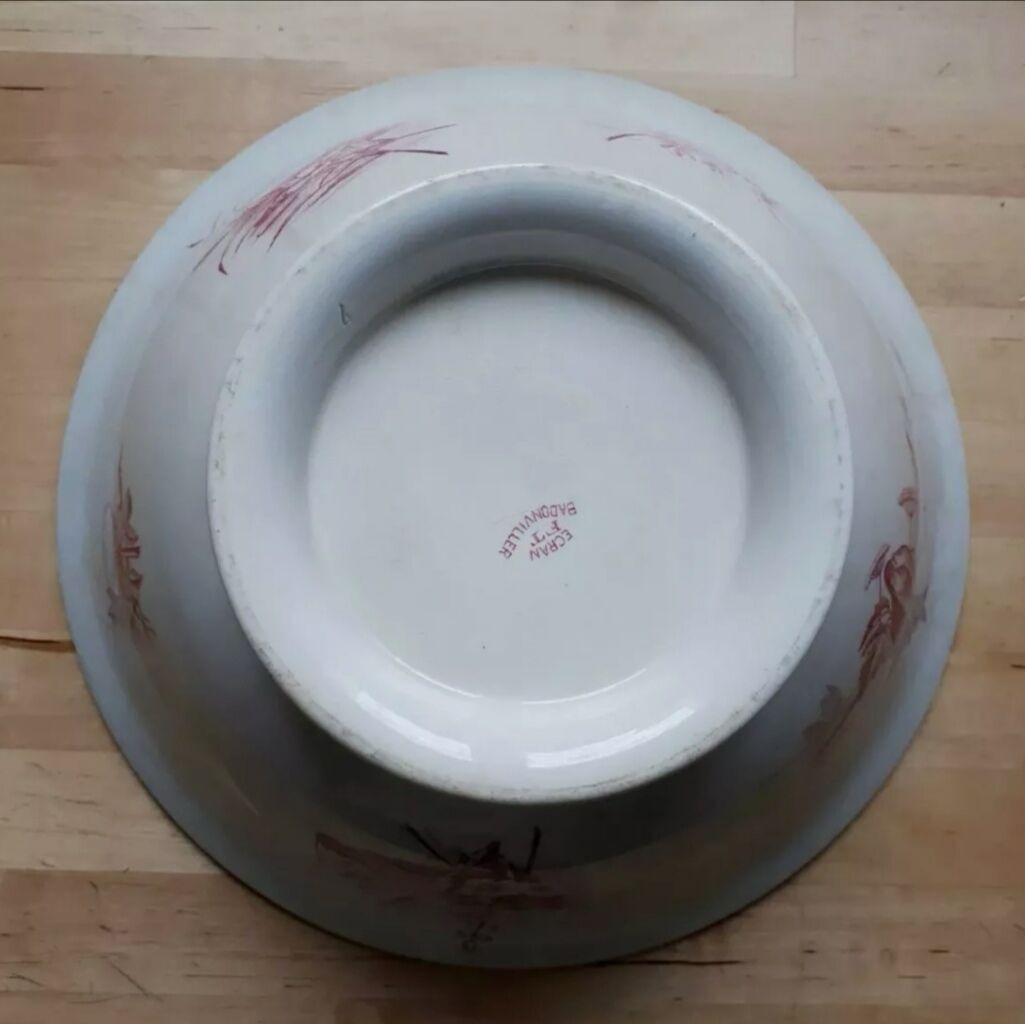 Saladier former earthenware butterflies Badonvilliers