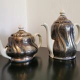 Silver-plated ceramic jug