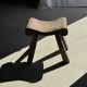 Four-legged stool in antique teak from Indonesia H 50 L 52