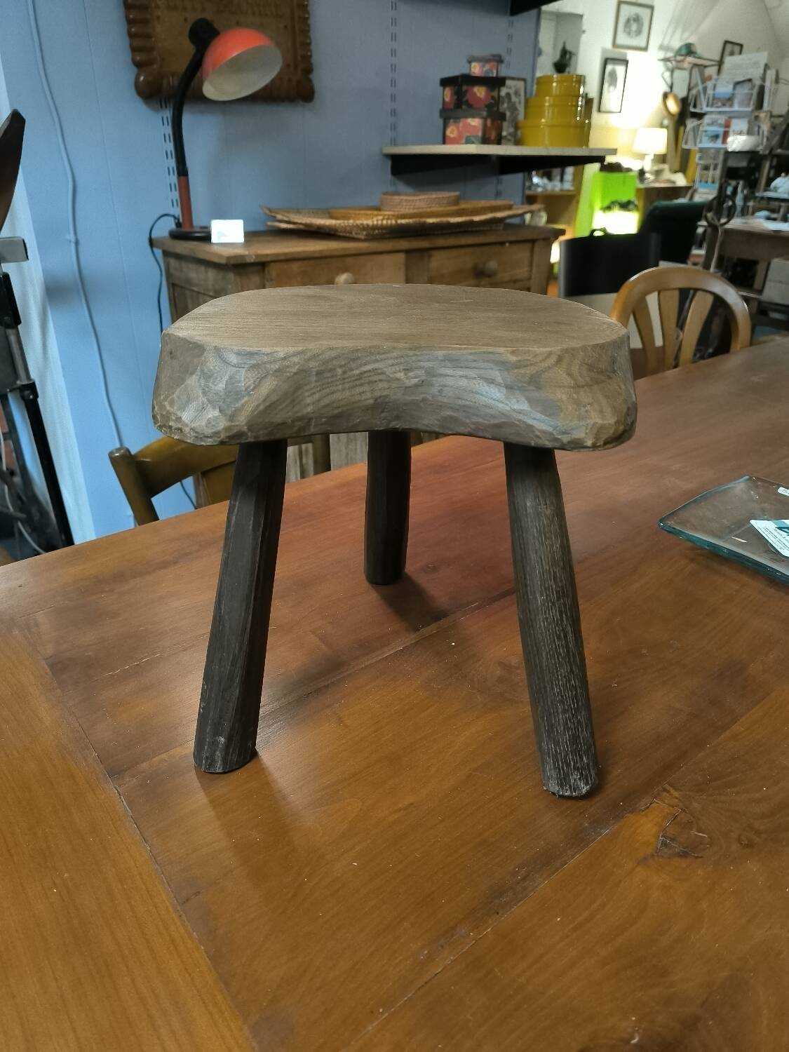 Wooden tripod stool
