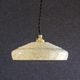 French pendant lamp in pale yellow clichy glass - delivered with new cable and brass socket
