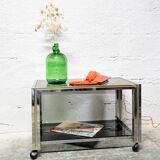 Vintage coffee table on wheels